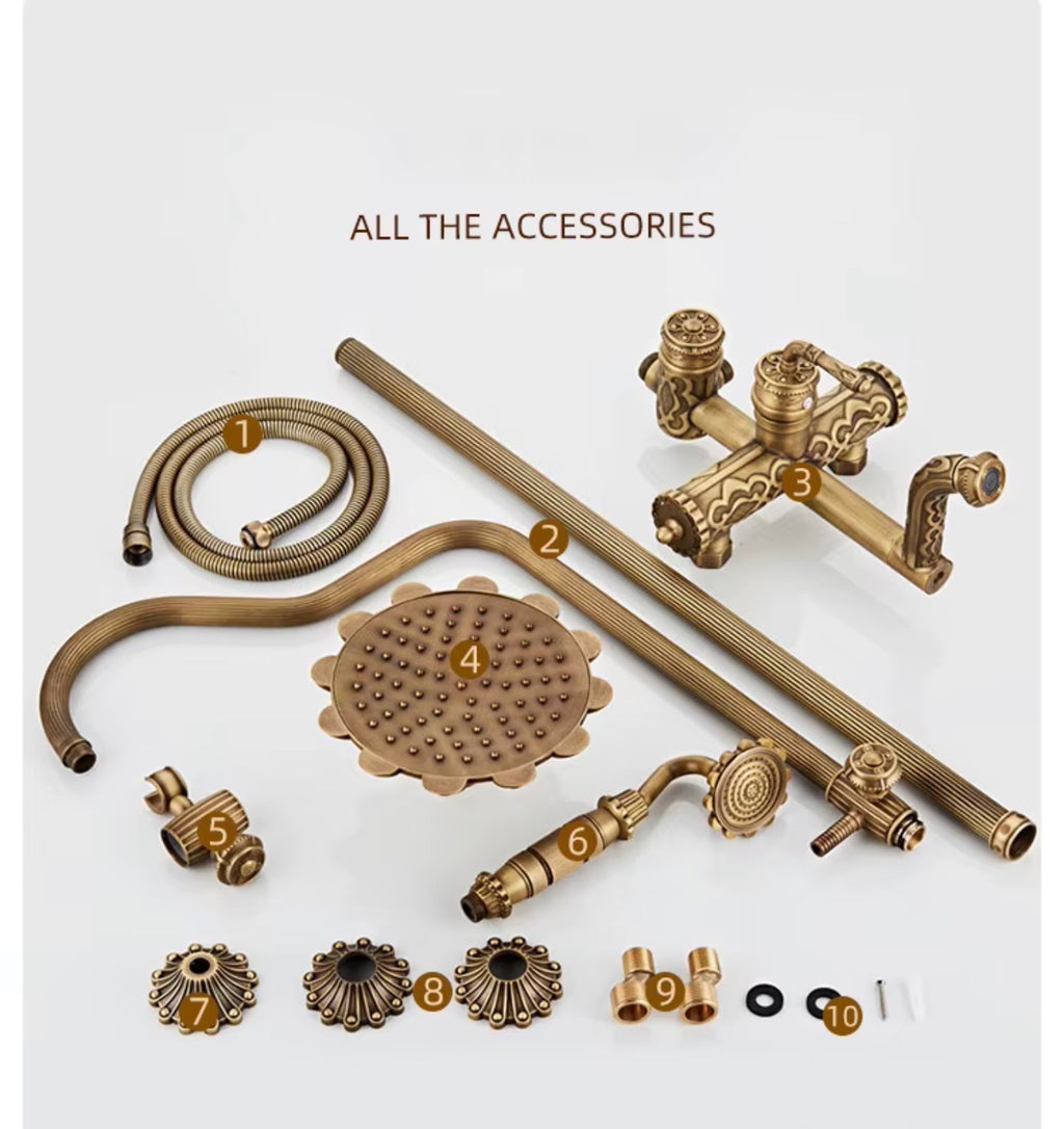 Benedetta Vintage Brass Shower System