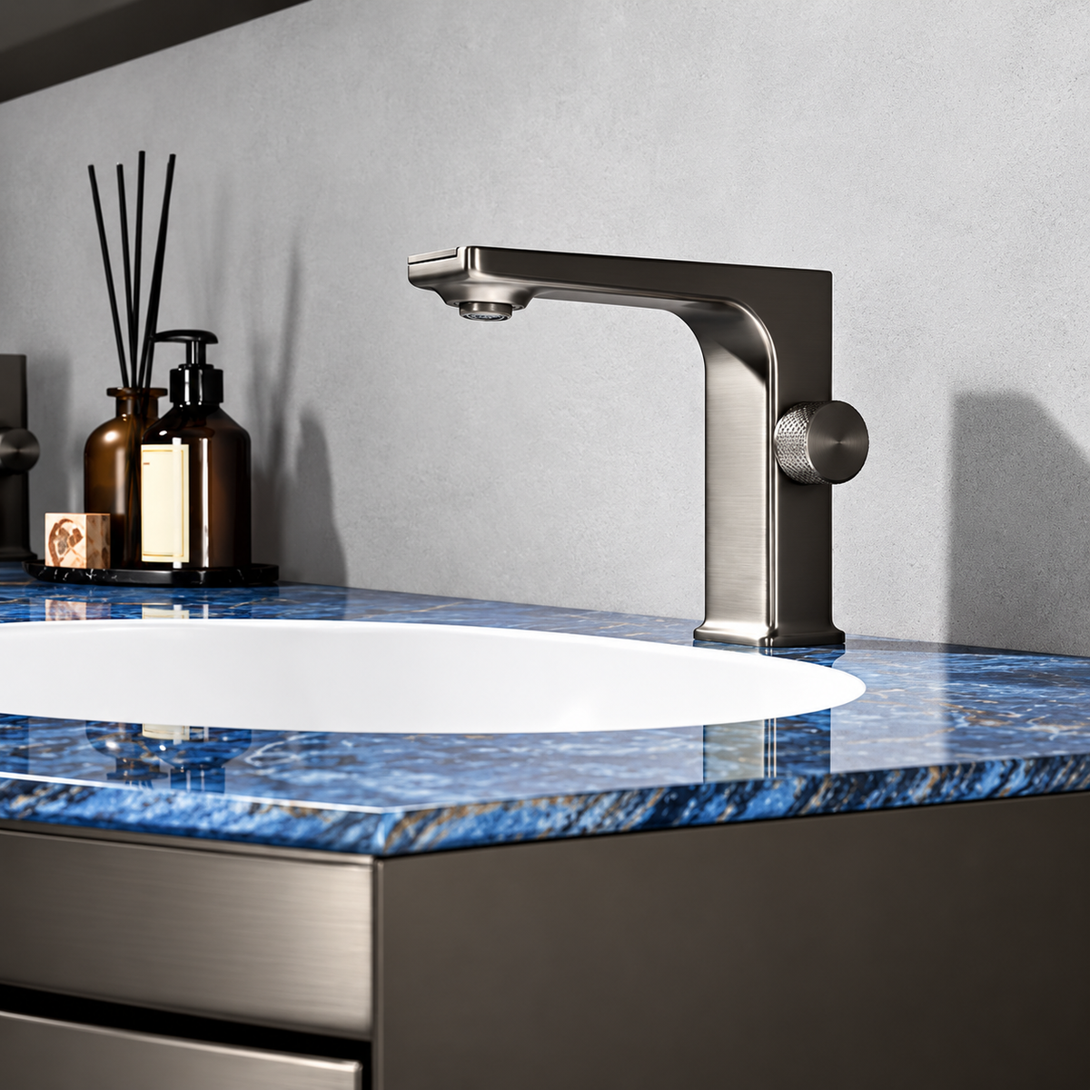 Gisella 65” Luxury Stainless Steel Double Bathroom Vanity with LED Mirror