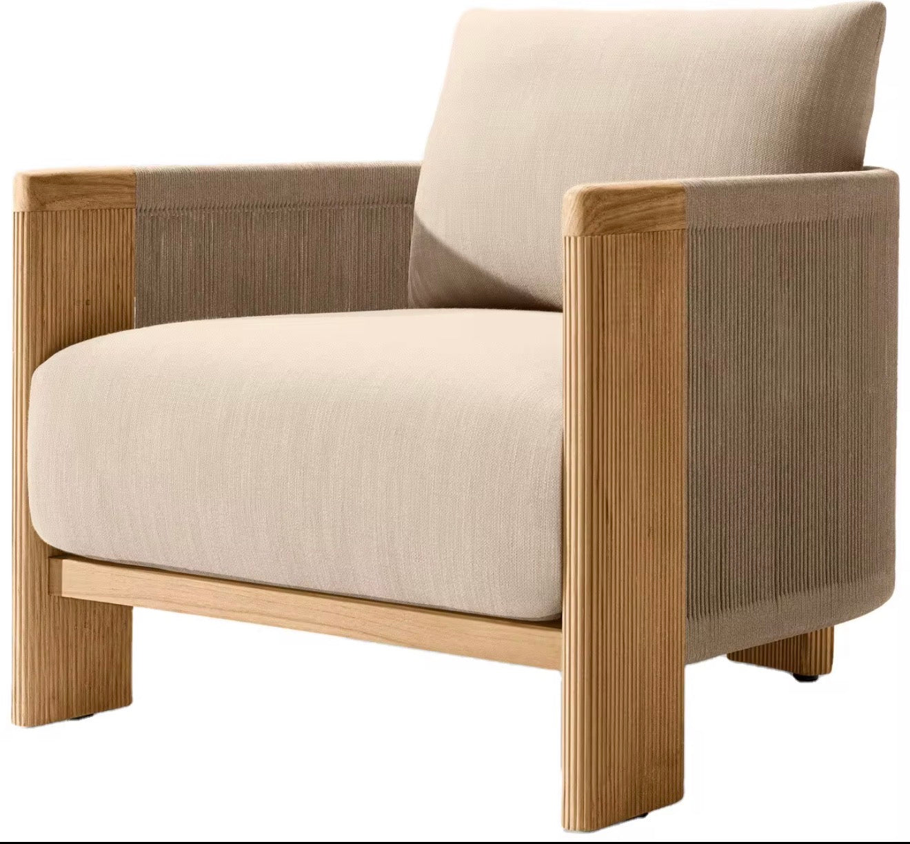 Portofino Luxury Teak Outdoor Lounge Chair by Casa Milano