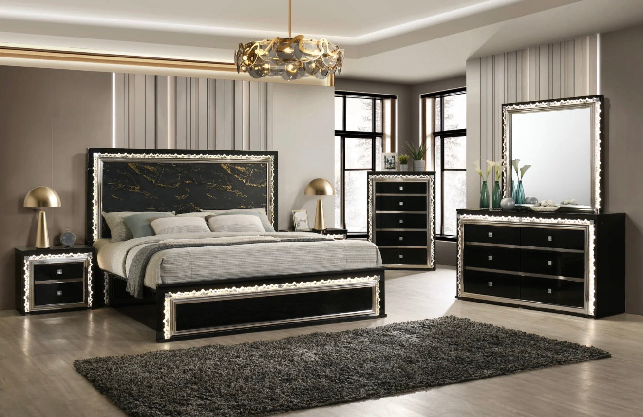 Casa Milano Marco Ultra-Luxury LED Bedroom Set (B30)