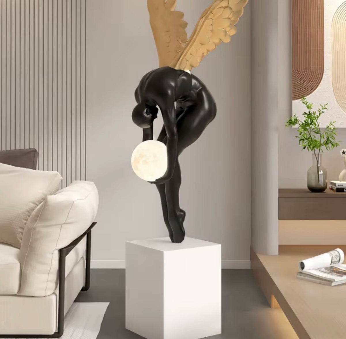 Winged Angel Sculptural Floor Lamp