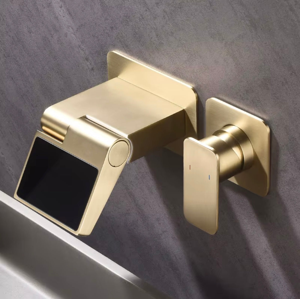 Ravello Digital Display Wall-Mounted Waterfall Faucet
