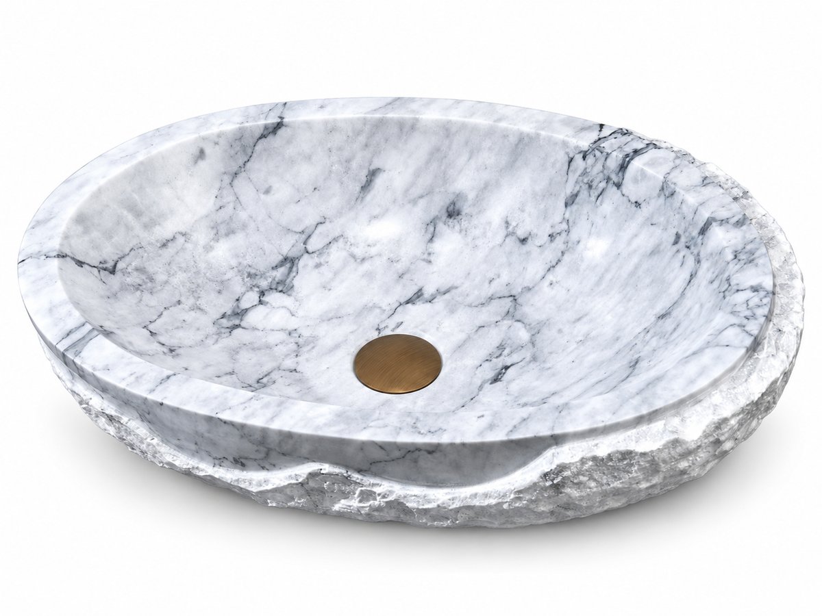 Verona Carrara Marble Vessel Sink