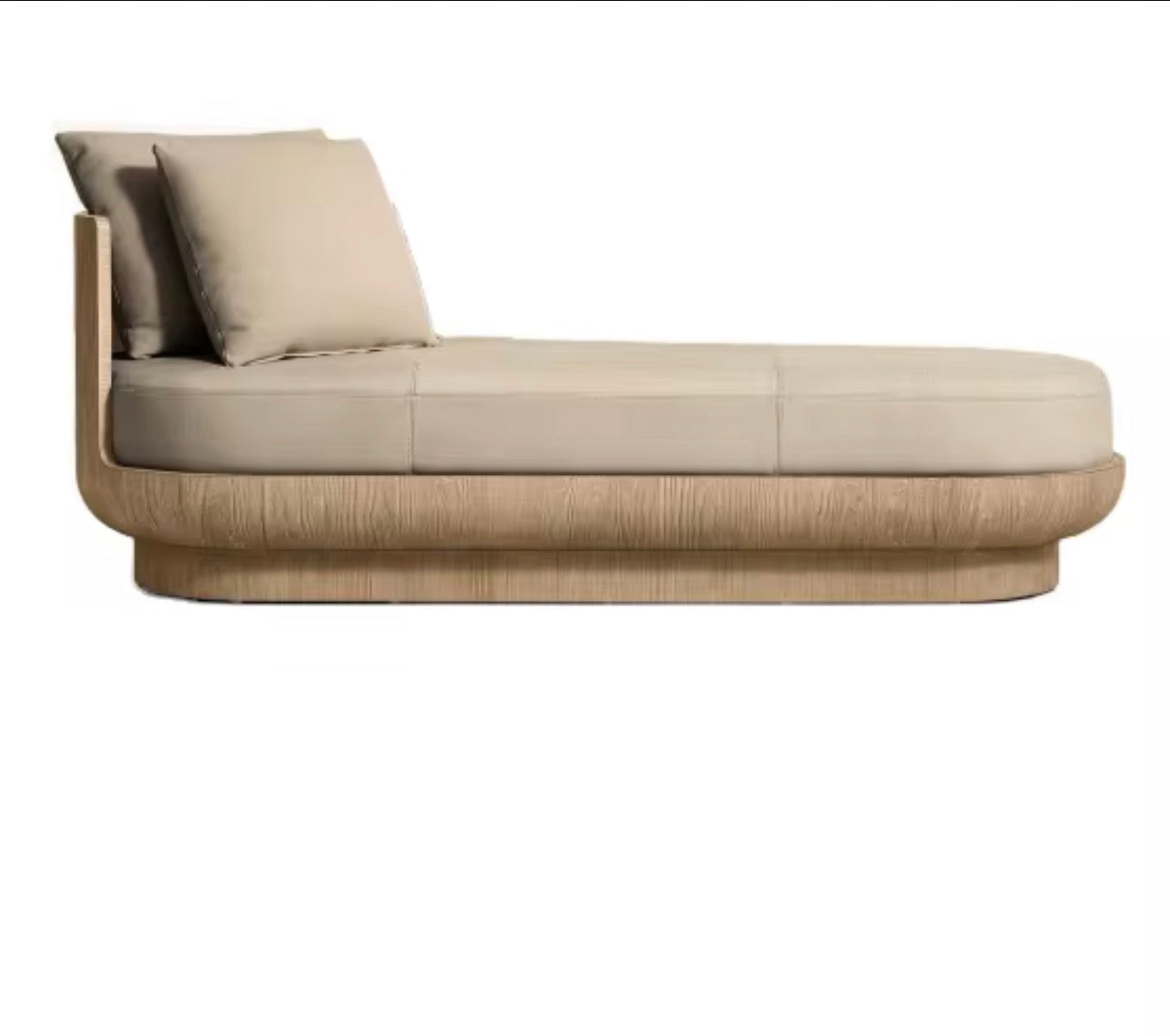 Casa Milano Riviera Solid Oak Chaise Lounge