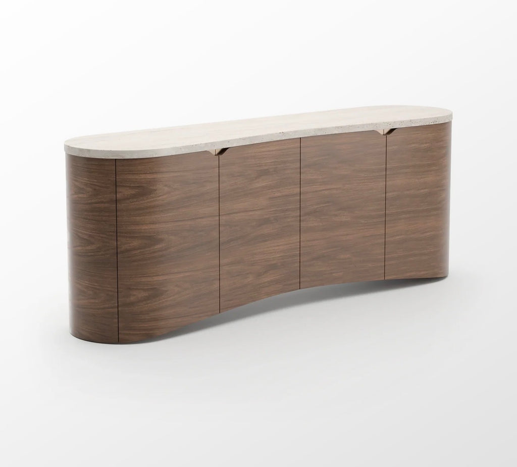 Fleur Natural Travertine Sideboard by Caracole