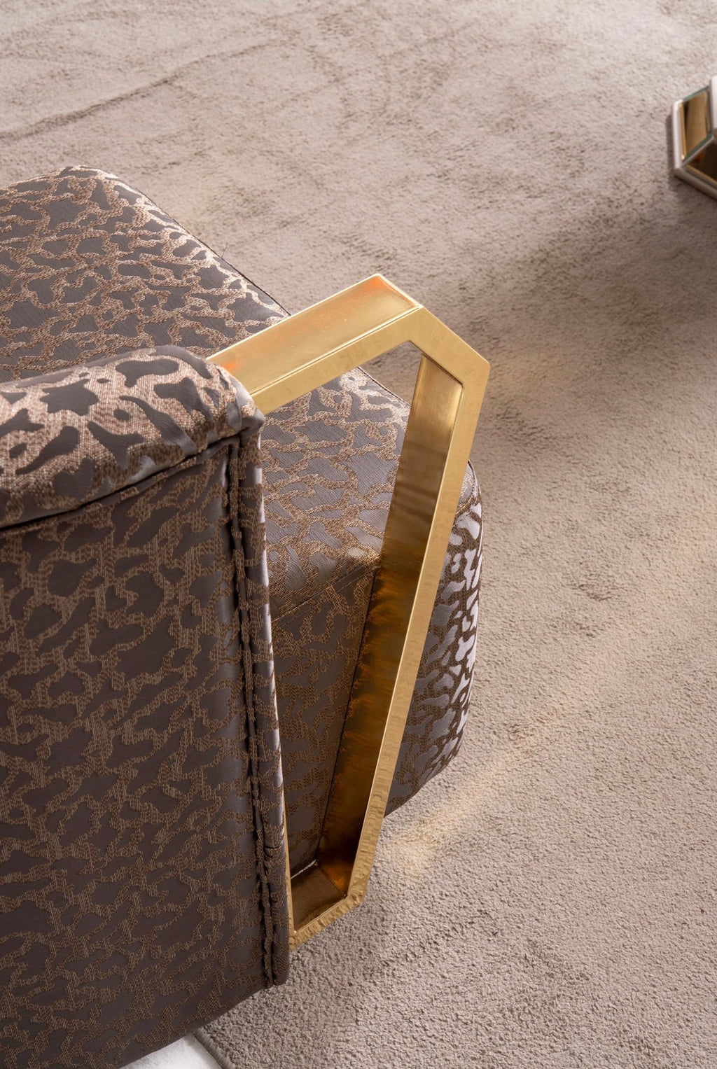 Casa Milano Diamond Collection Luxury Sofa Set with Gold Accents