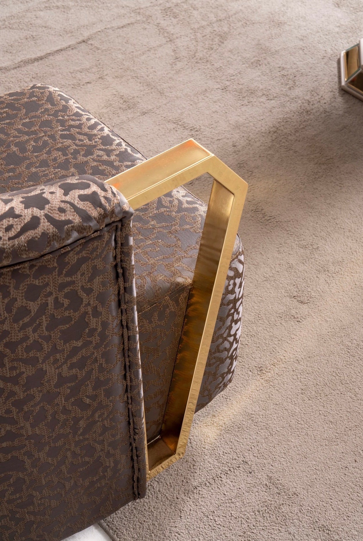 Casa Milano Diamond Collection Luxury Sofa Set with Gold Accents