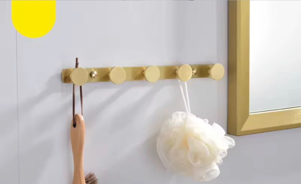 Delphine 9-Piece Brushed Gold Bathroom Hardware Set