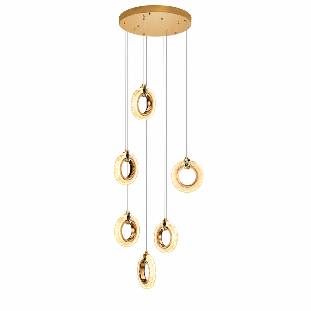 Ottavia Cascading LED Ring Chandelier