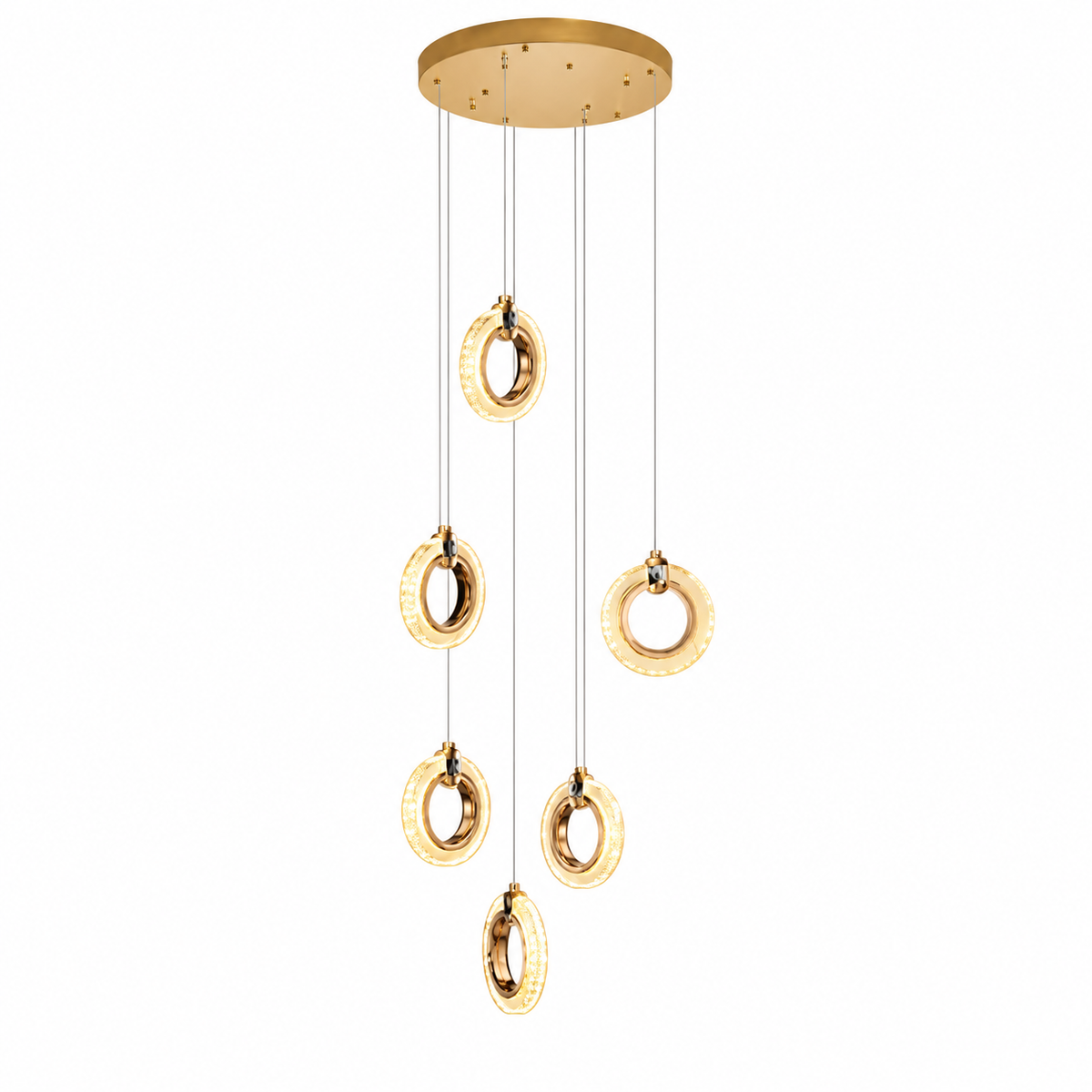 Ottavia Cascading LED Ring Chandelier