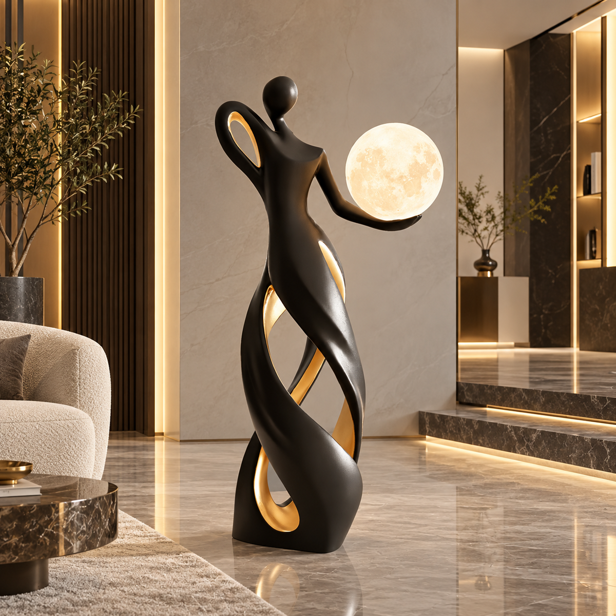 Amanda Art Figure Floor Lamp