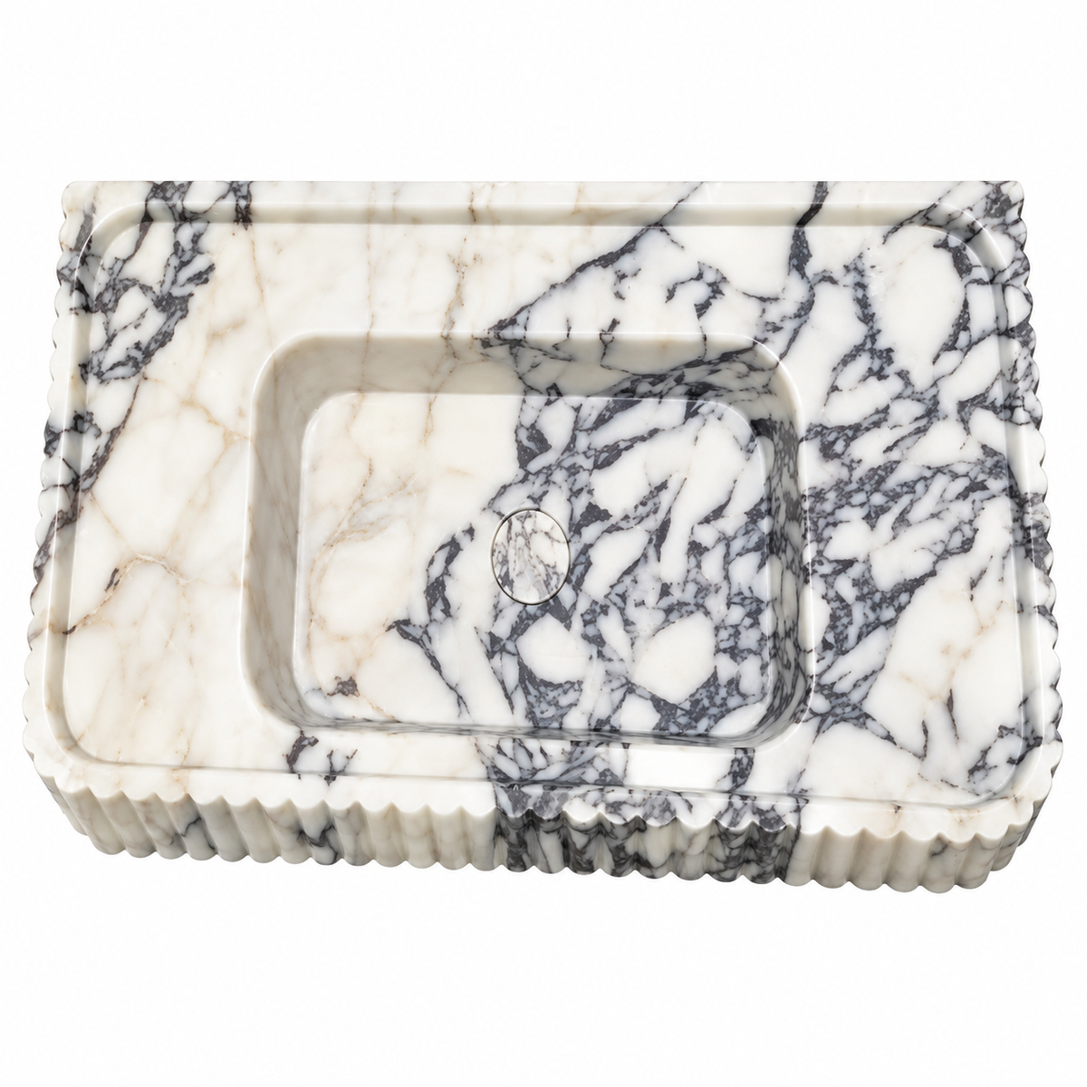 Calacatta Marble Wall-Hung Vanity Basin