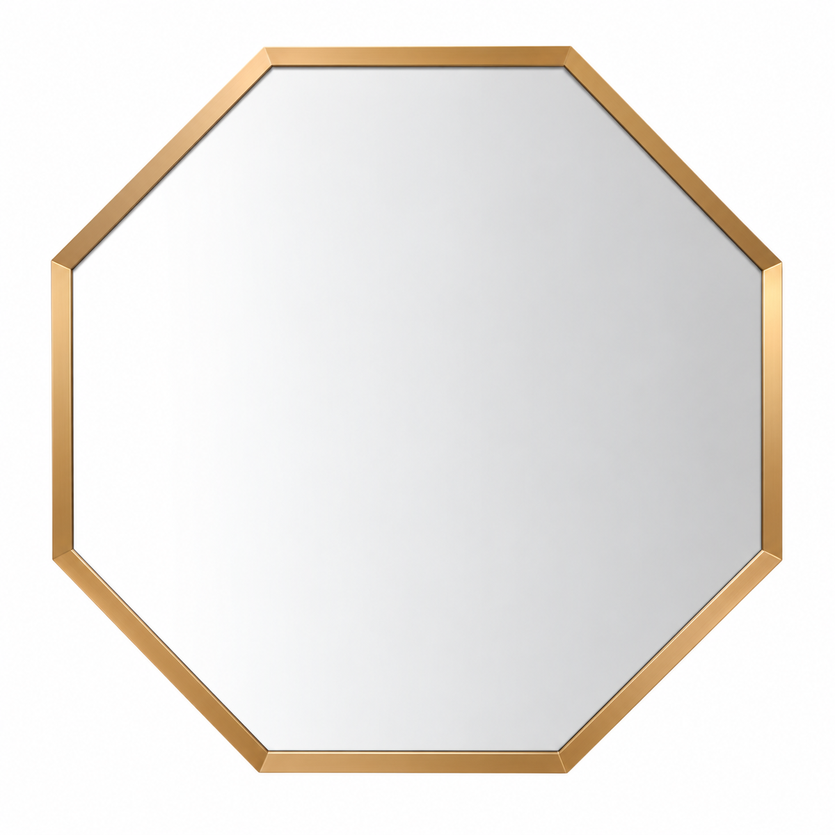 OTTAVIA 36” GEOMETRIC GOLD FRAMED BATHROOM MIRROR