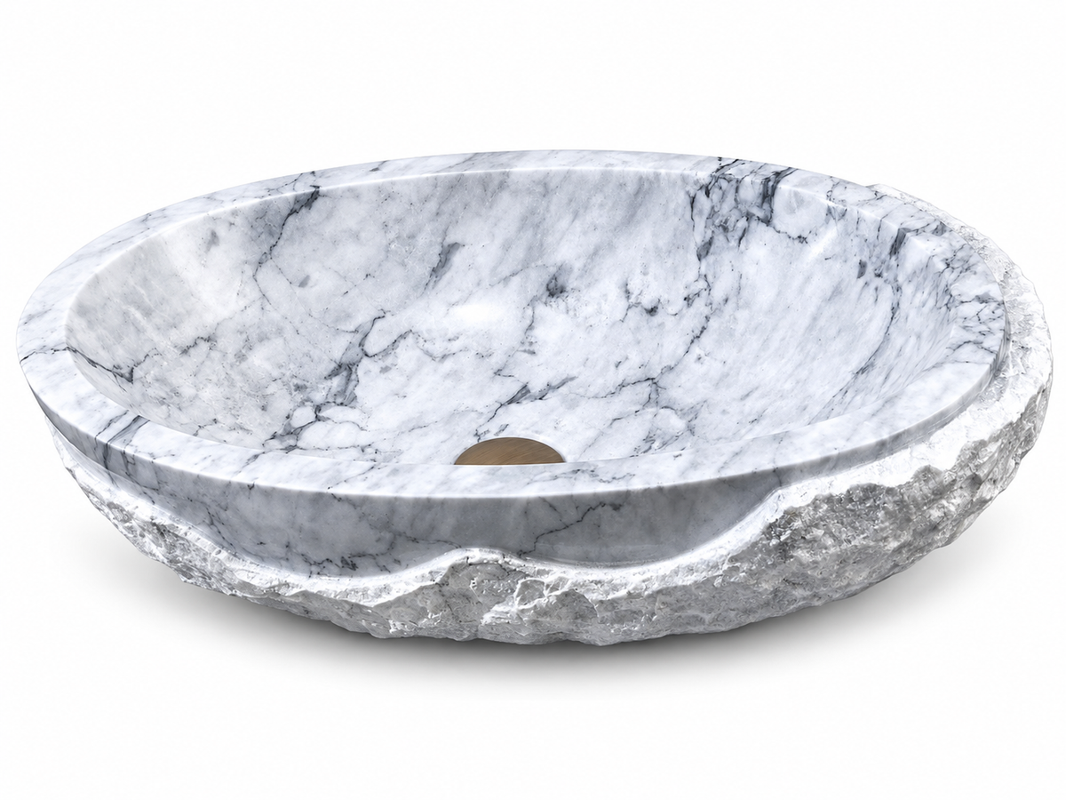 Verona Carrara Marble Vessel Sink