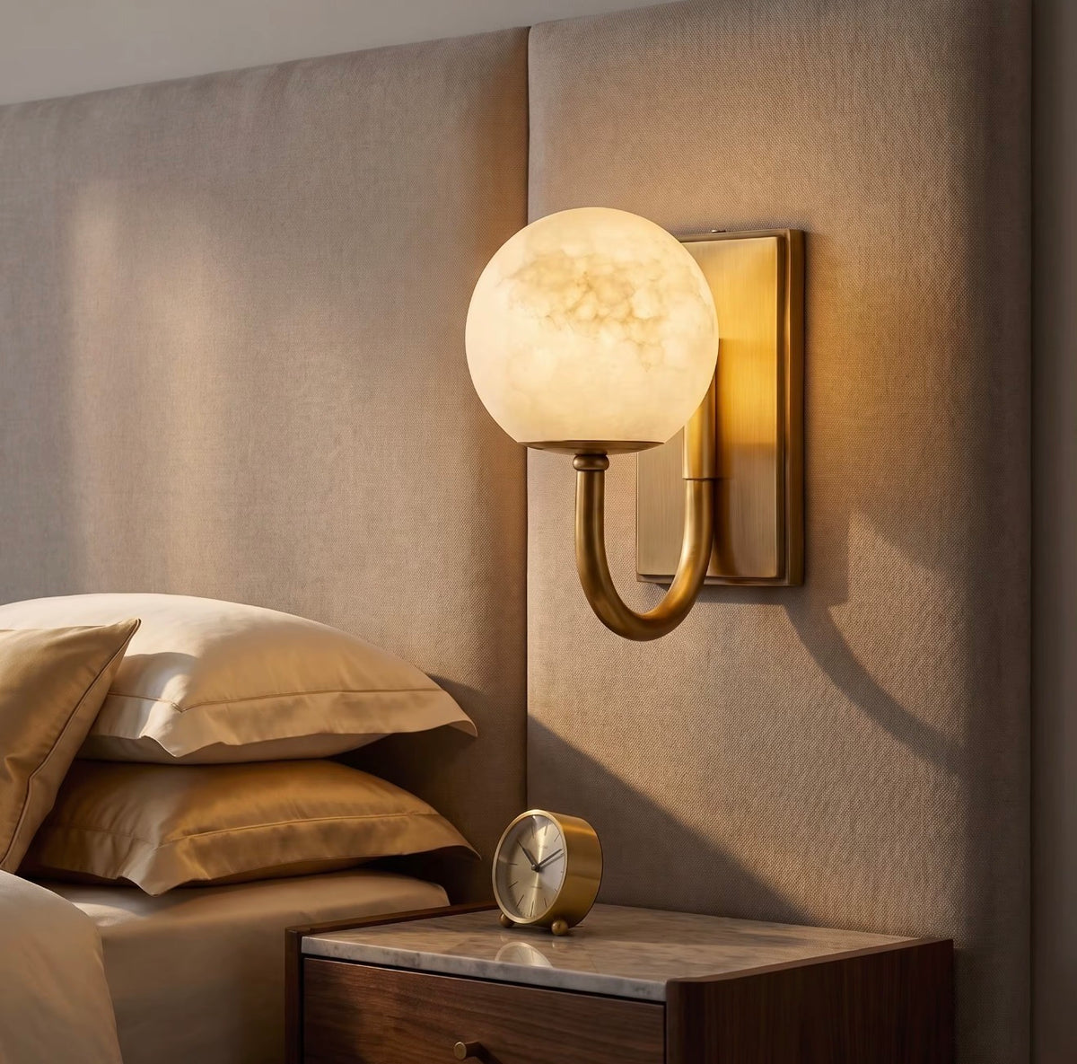 Gabrielle Alabaster Globe Wall Sconce