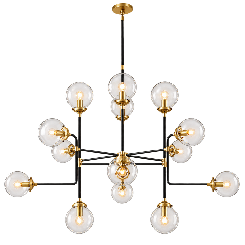 Atmosphere Globe Clear Glass Chandelier