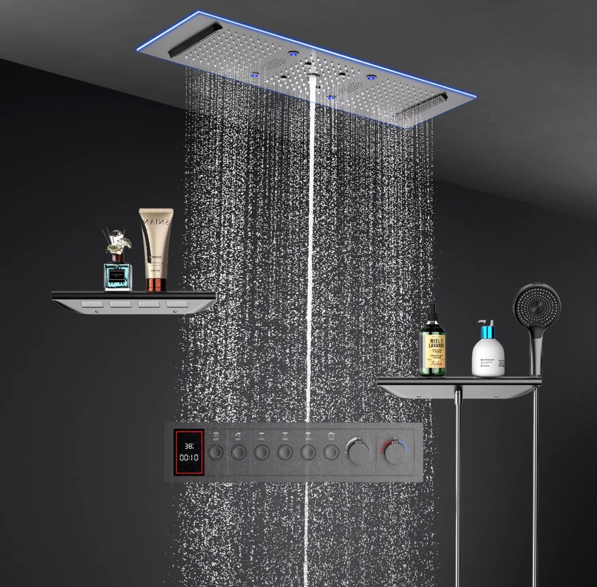Lorenzo 6-Way LED Music Thermostatic Shower System