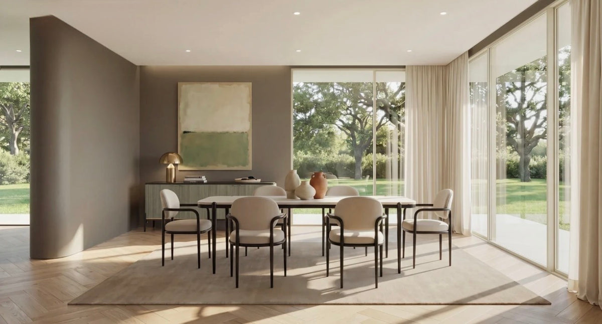 CARACOLE Madera Modern Walnut Dining Table