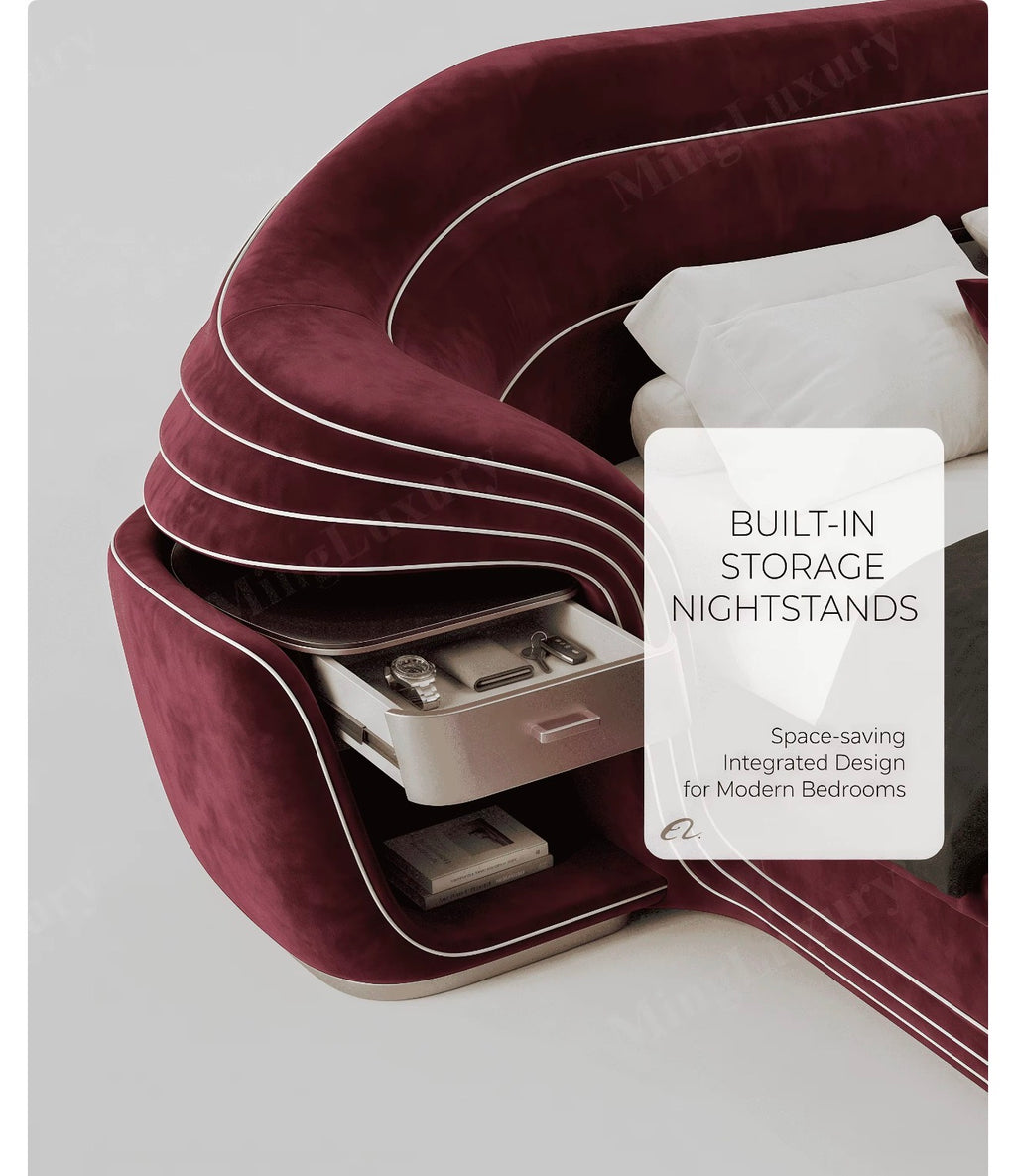 Valentino Royale Burgundy Bed