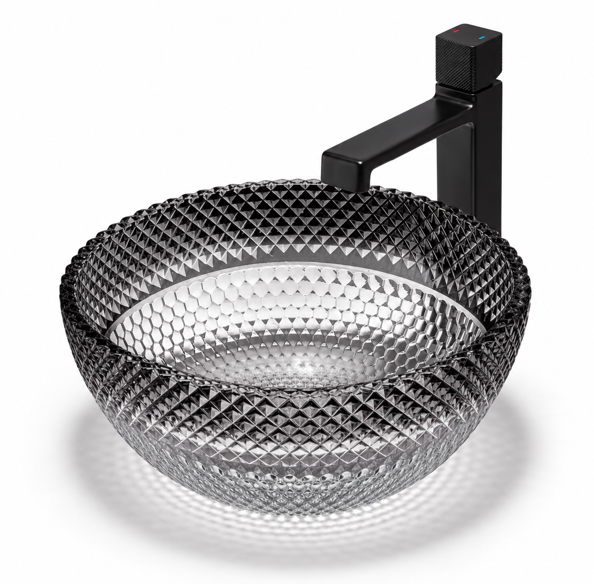 BELLINA CRYSTAL-CUT GLASS VESSEL SINK