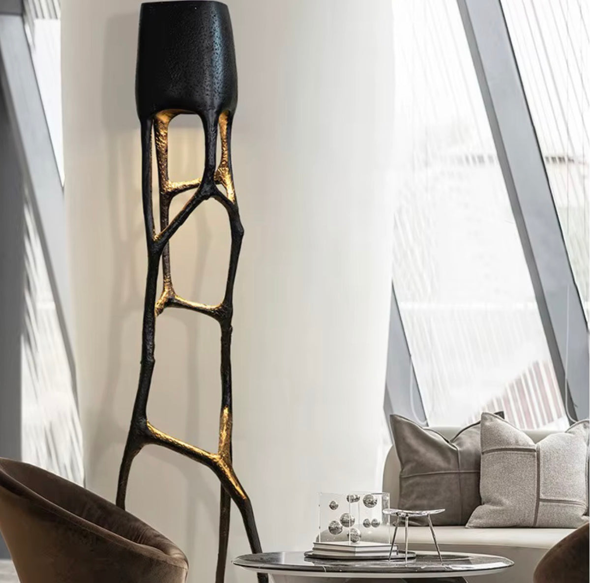 Obsidian Sculptural Floor Lamp
