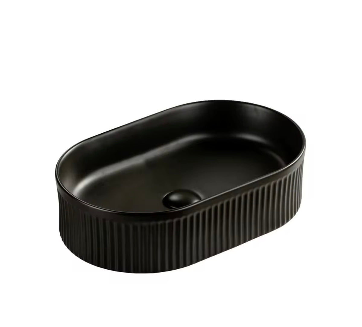 Valentina Ribbed Ceramic Vessel Sink