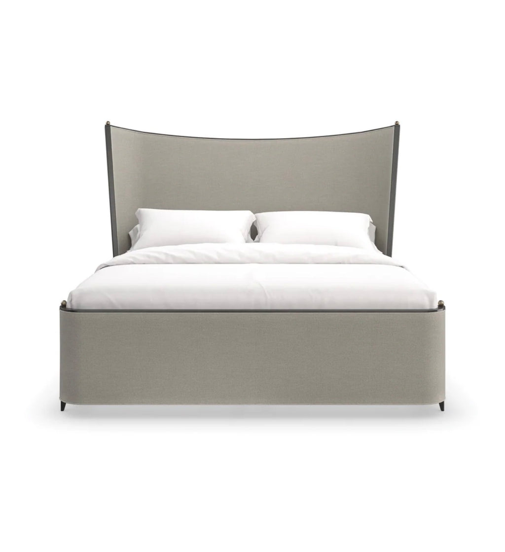 Casa Milano – Gray Fabric Bed | Caracole Provence (Queen)