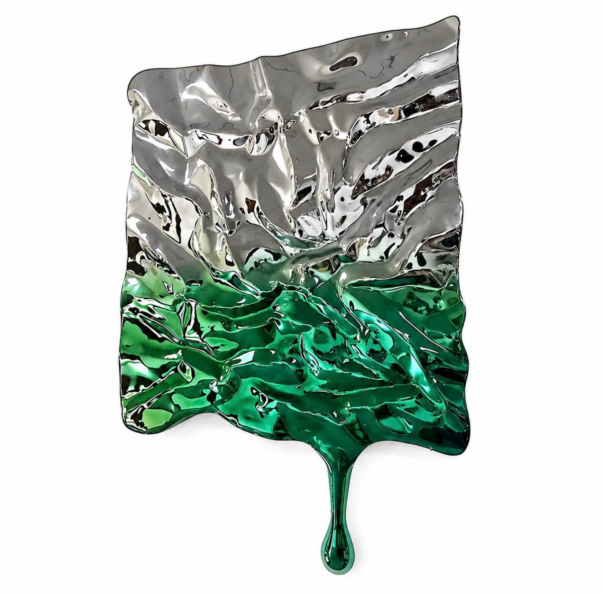 Alessia Liquid Metal Stainless Steel Wall Sculpture