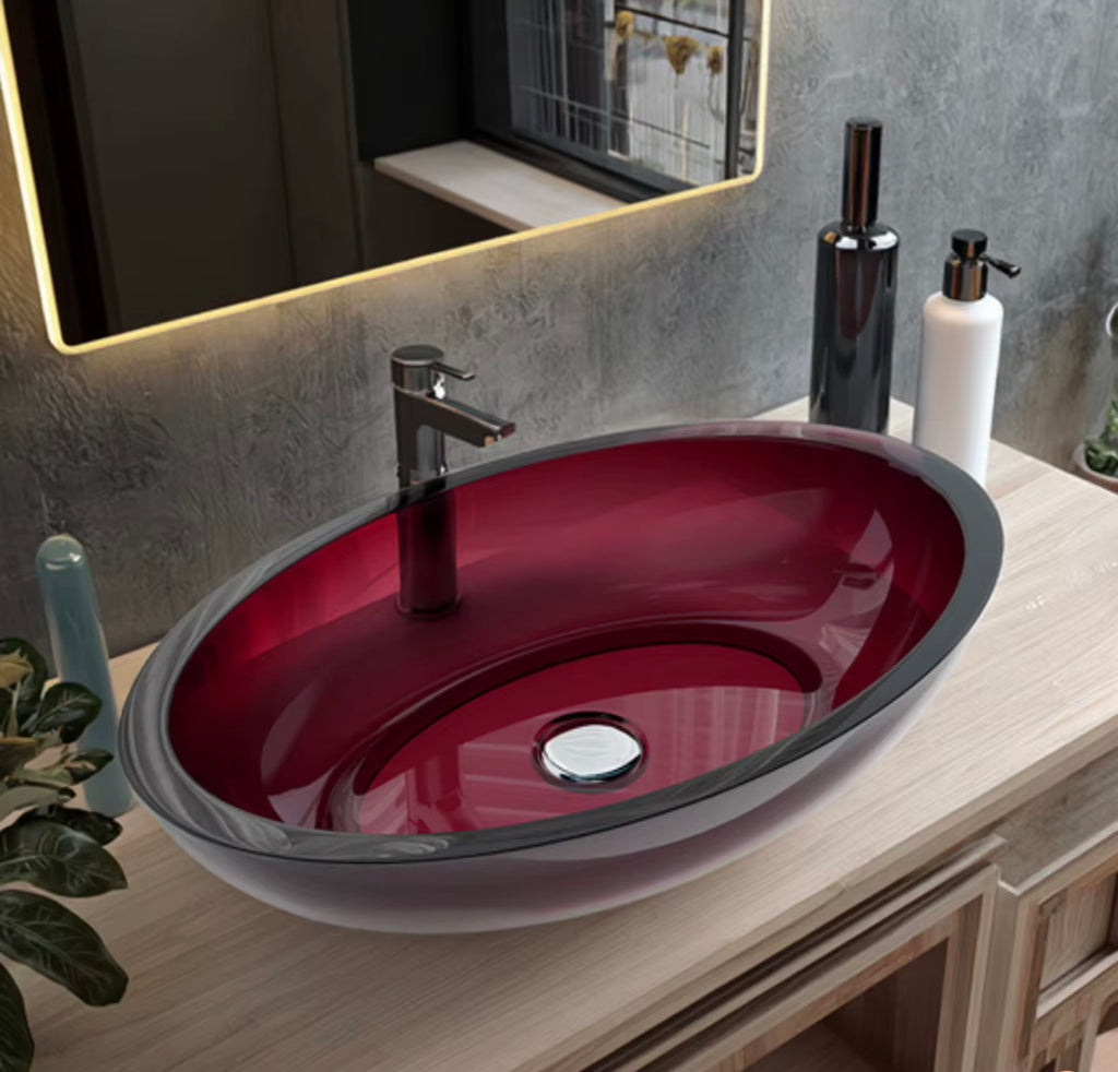 Ravenna Burgundy Resin Vessel Sink