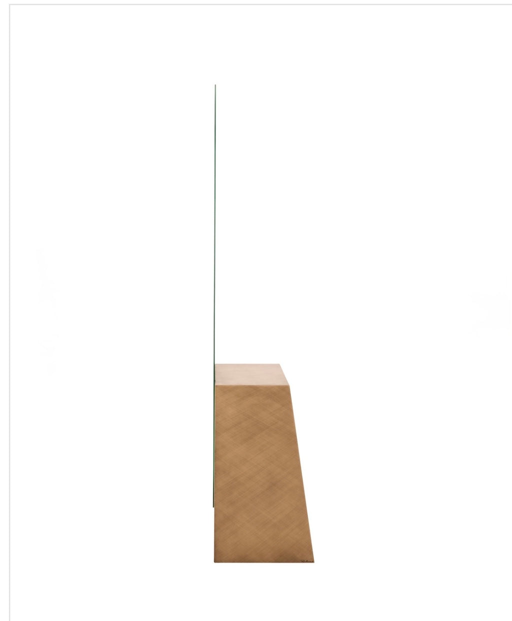 Mayla Brushed Gold Sculptural Floor Mirror