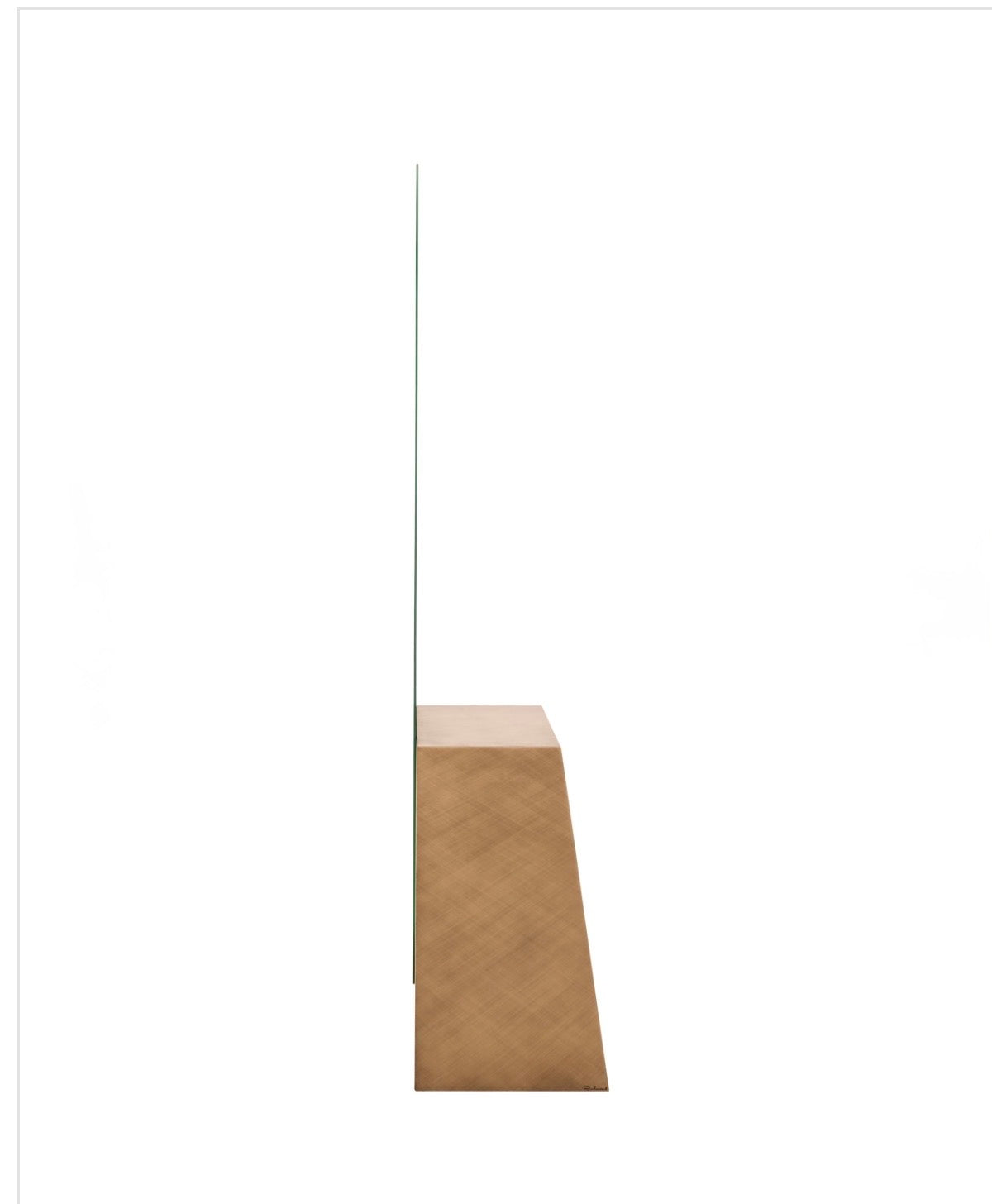 Mayla Brushed Gold Sculptural Floor Mirror