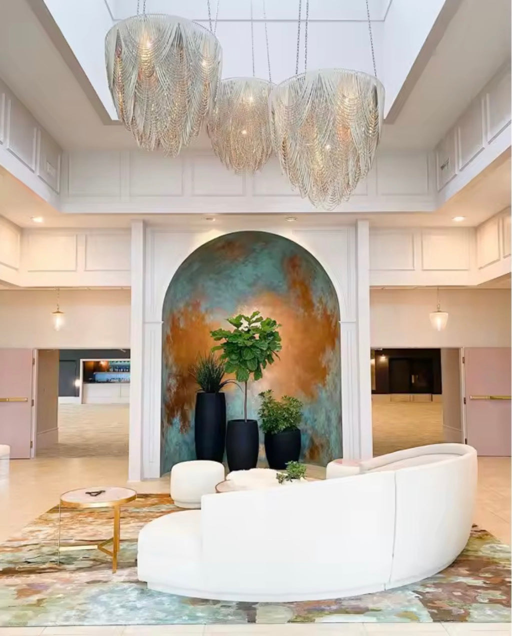 Seraphina Draped Leather Chandelier