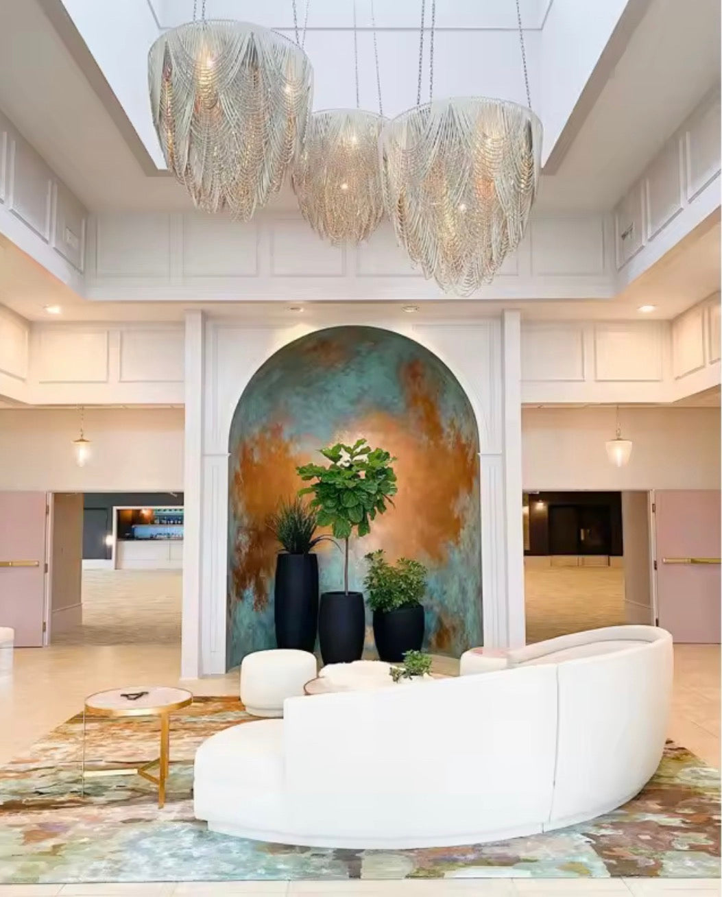 Seraphina Draped Leather Chandelier