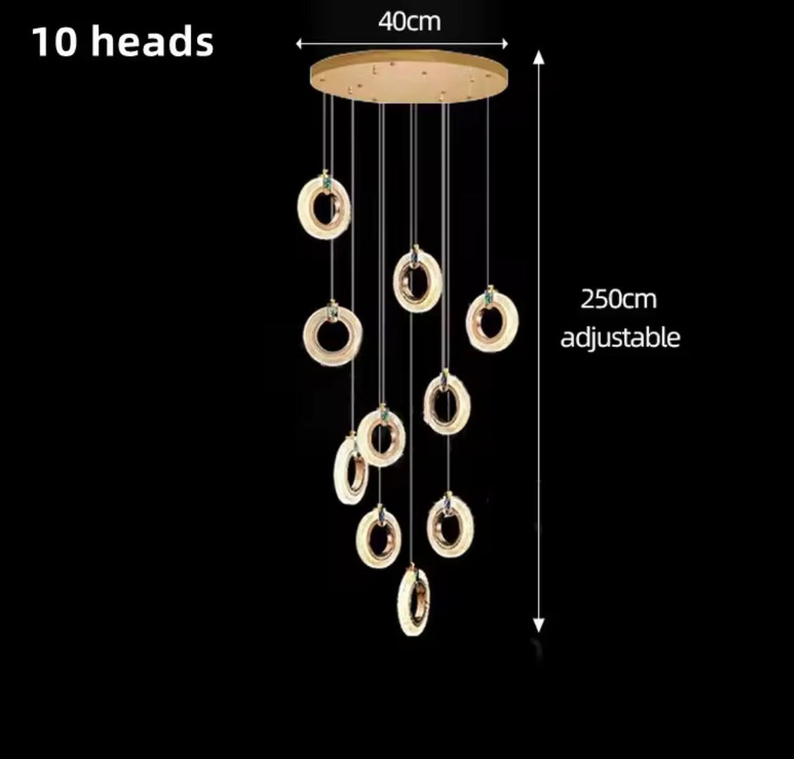 Ottavia Cascading LED Ring Chandelier