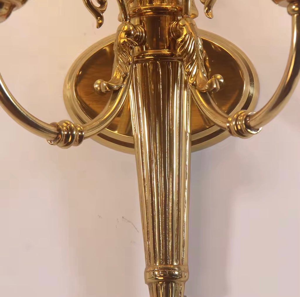 Chateau Versailles Antique Brass Wall Sconce