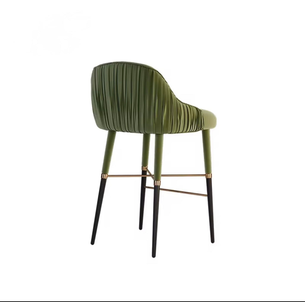 Casa Milano Rossetti Luxe Leather Bar Stool