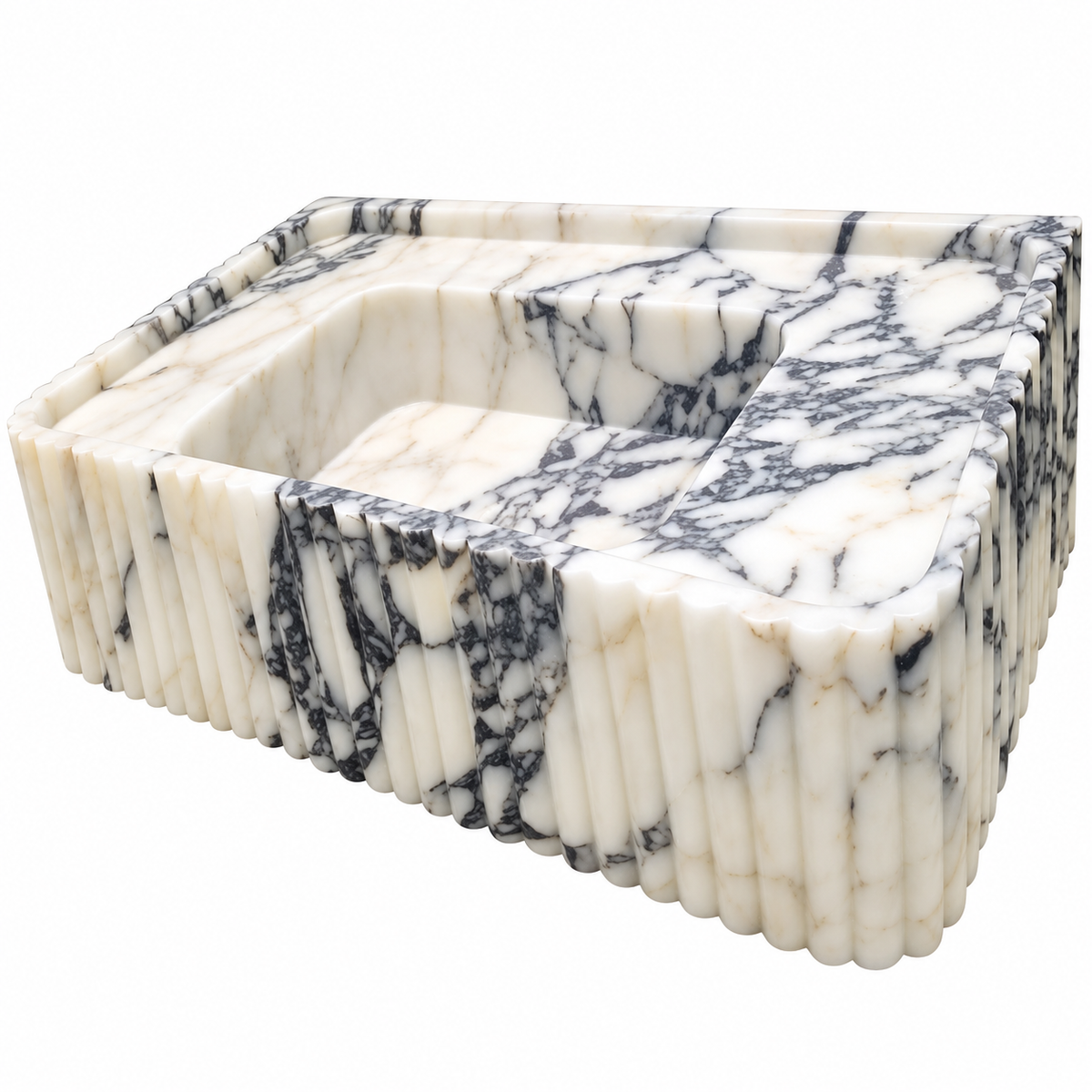 Calacatta Marble Wall-Hung Vanity Basin