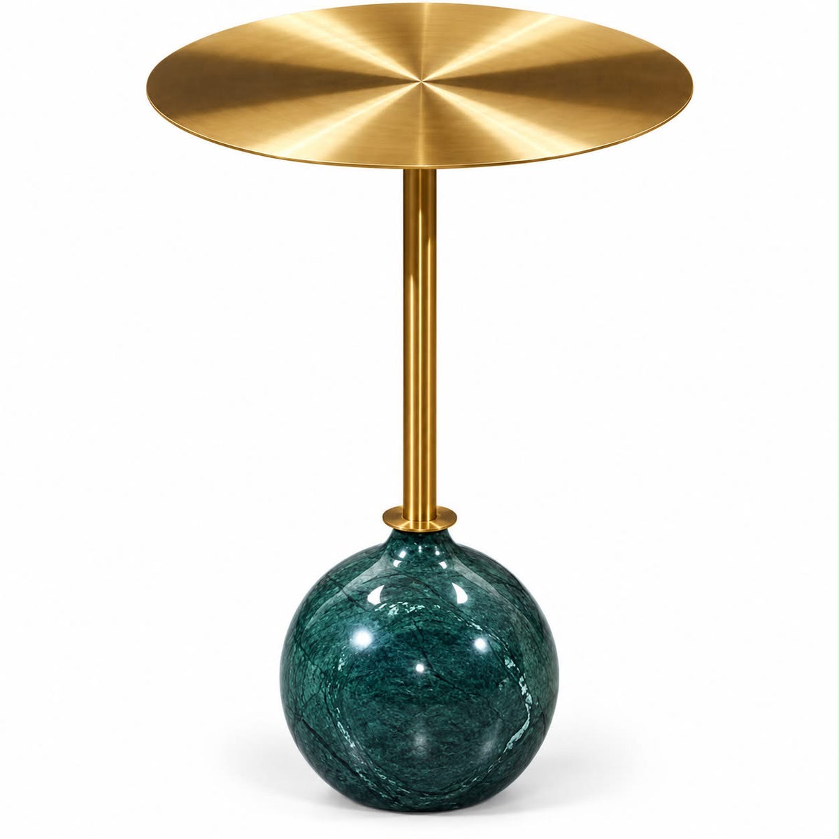 Cannes Marble & Metal Accent Table