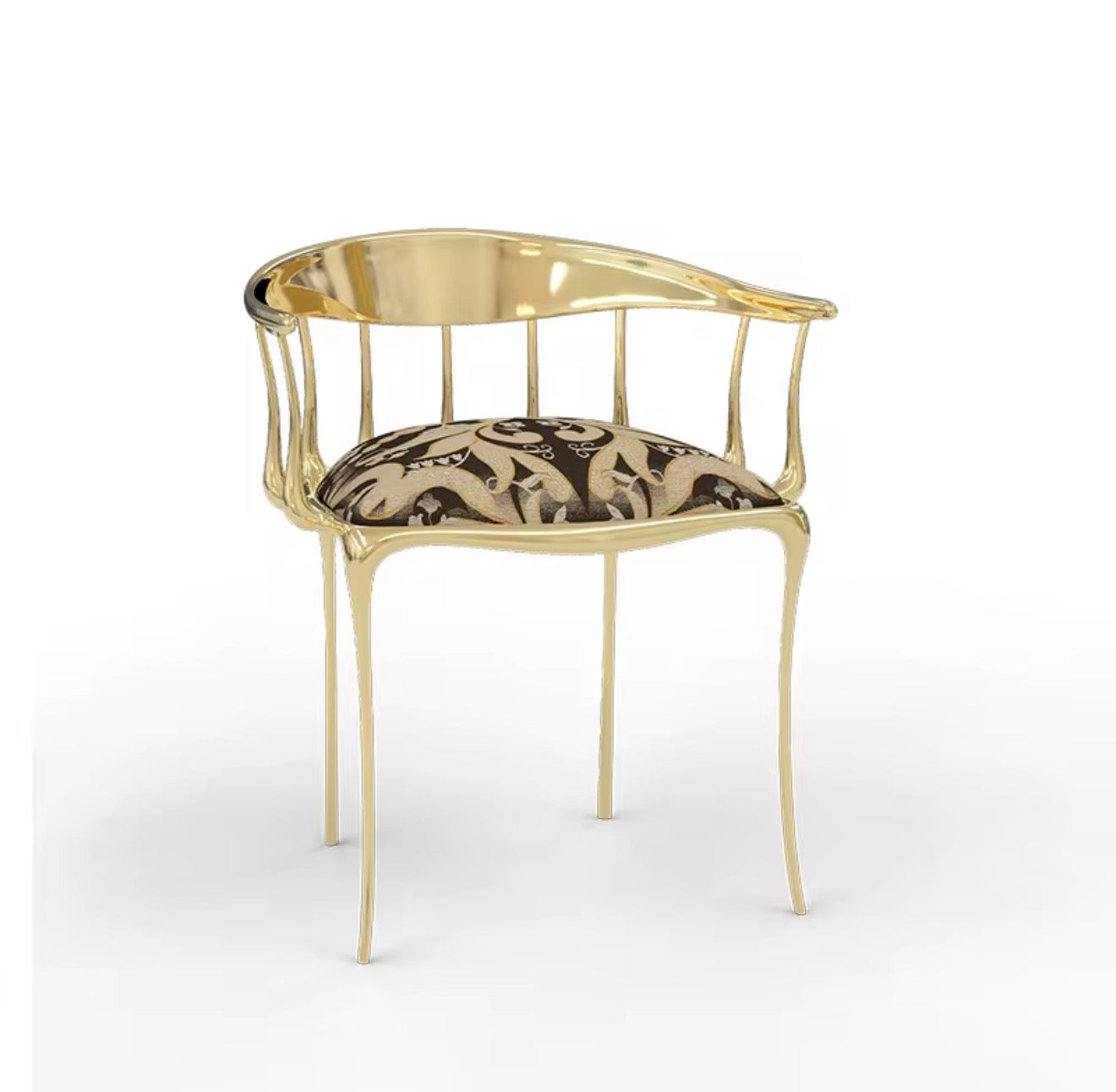 Casa Milano Sculptural Copper Dining Chairs — Set of 2