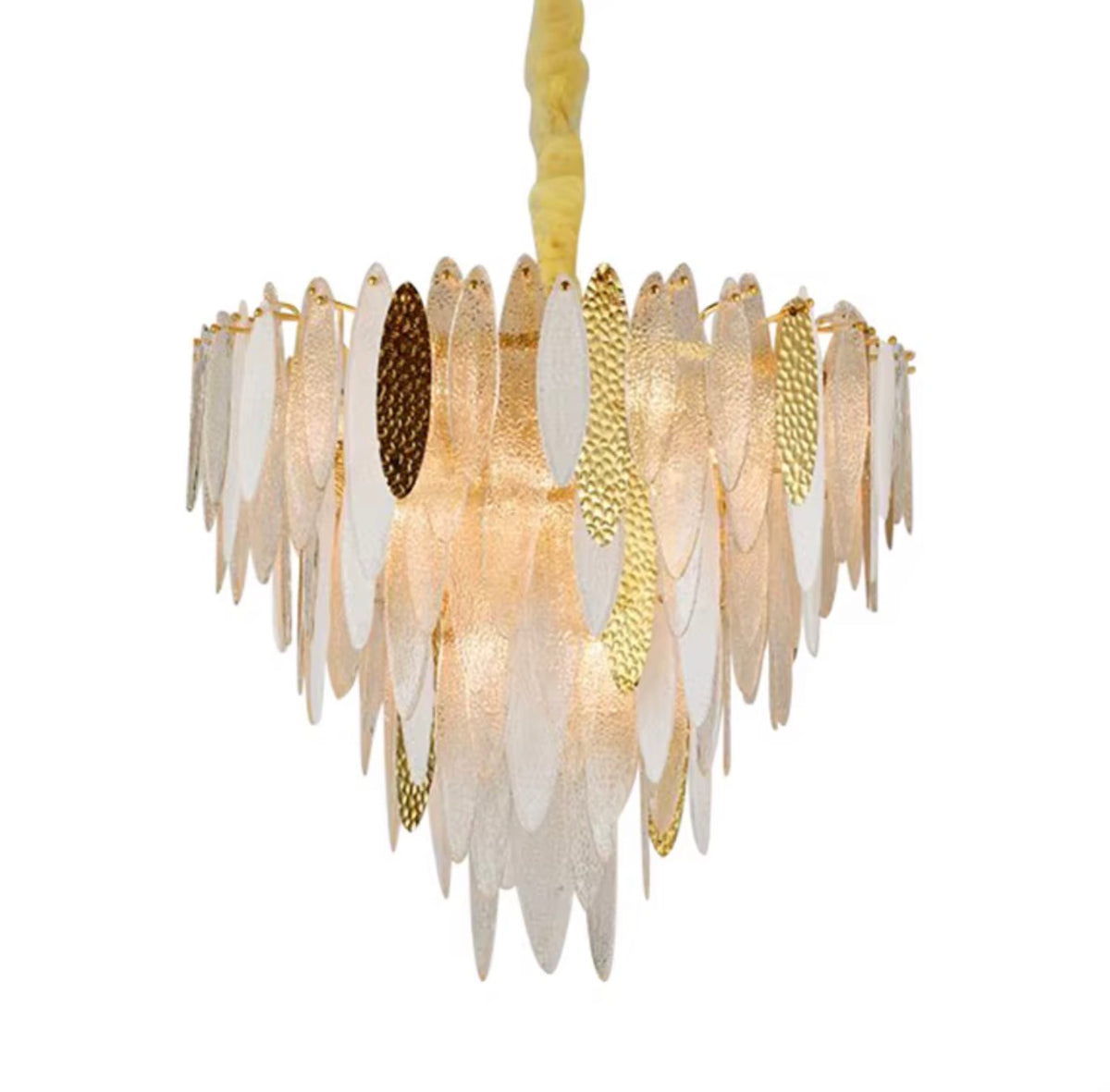 Camille Glass Leaf Chandelier