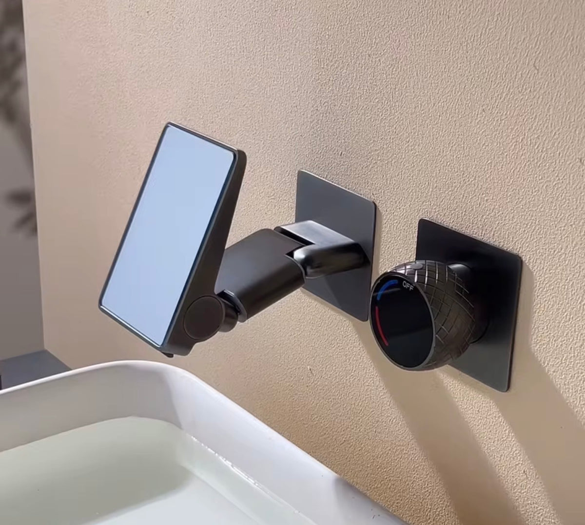 Valeria Digital Waterfall Wall-Mounted Basin Faucet