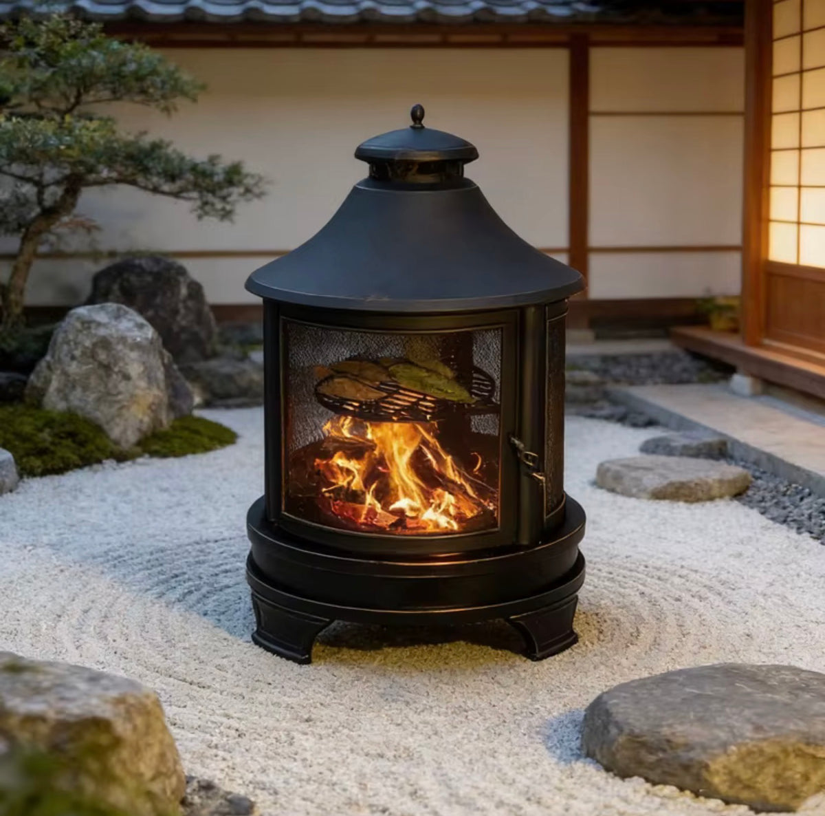 Ravenna Outdoor Wood-Burning Fireplace & Grill