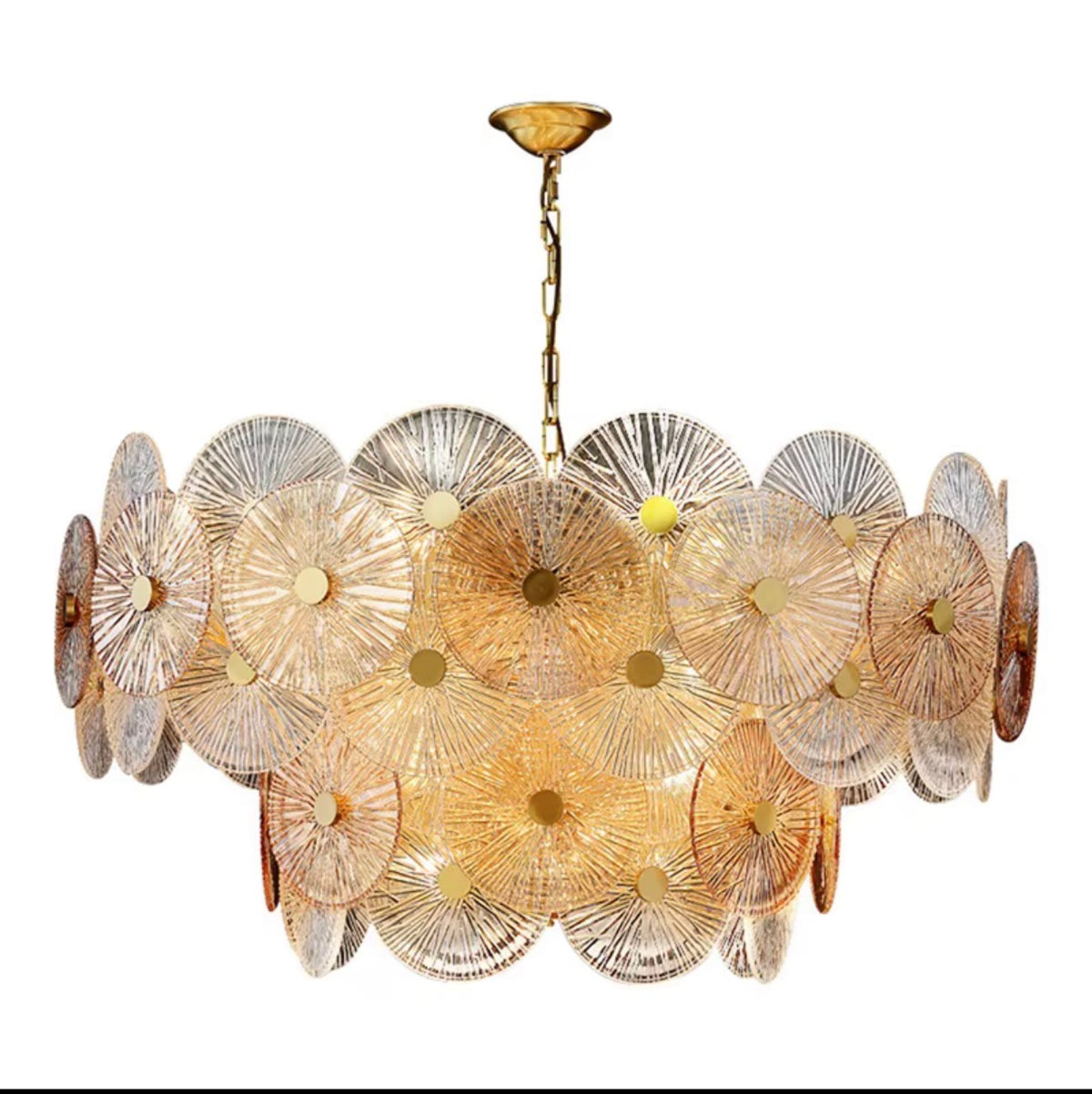 Éclat Glass Disc Chandelier