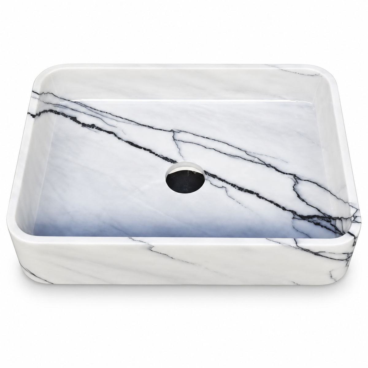 Verona Rectangular Marble Vessel Sink