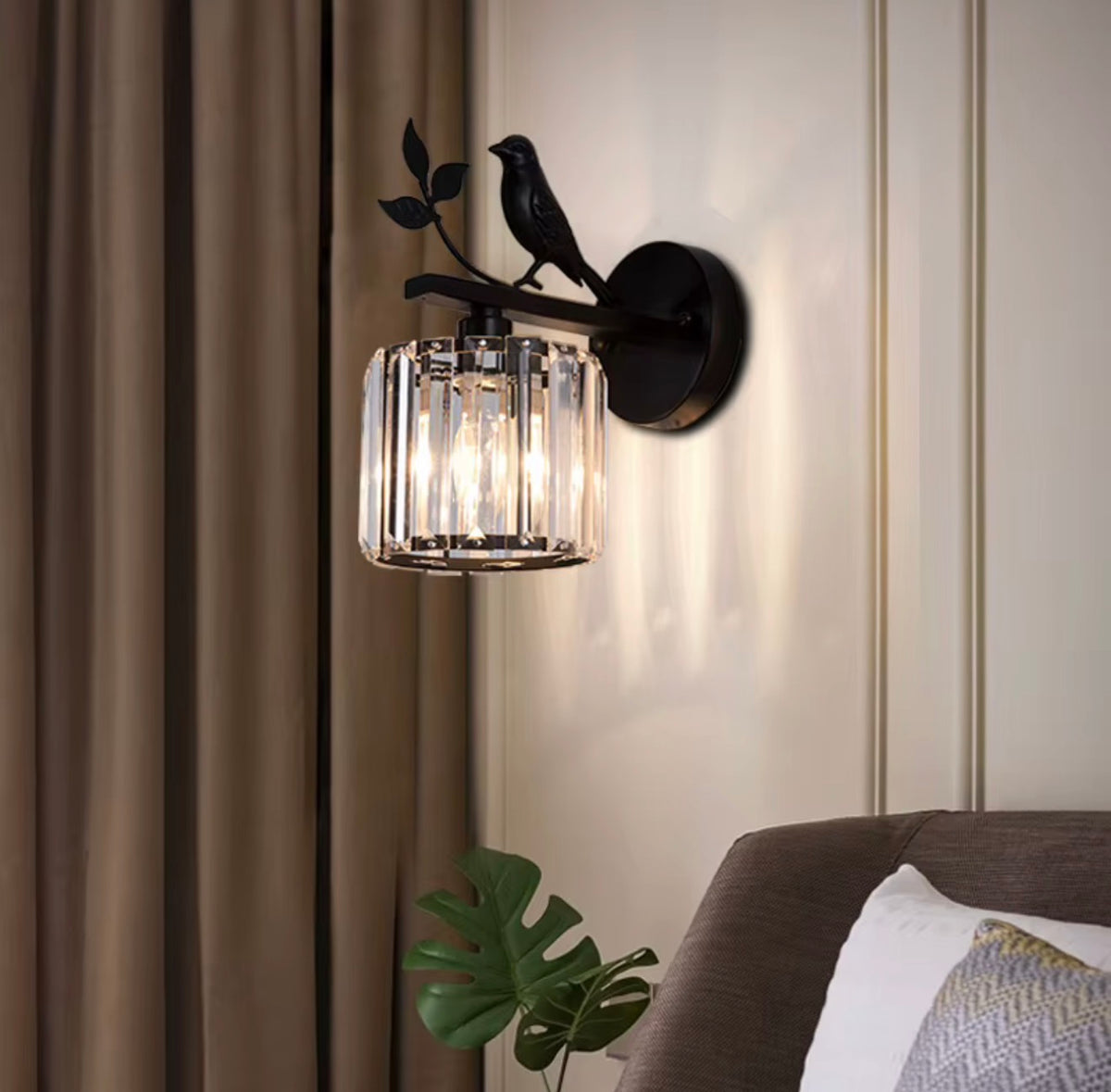 Isabella Bird Crystal Wall Sconce