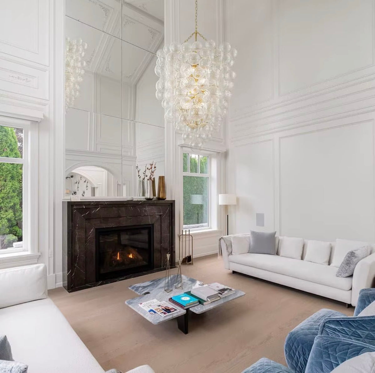 Talia Bubble 12-Light Long Chandelier