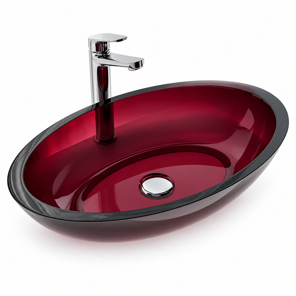 Ravenna Burgundy Resin Vessel Sink