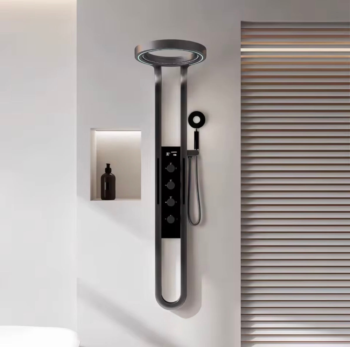 VITTORIA HALO LED THERMOSTATIC SHOWER PANEL