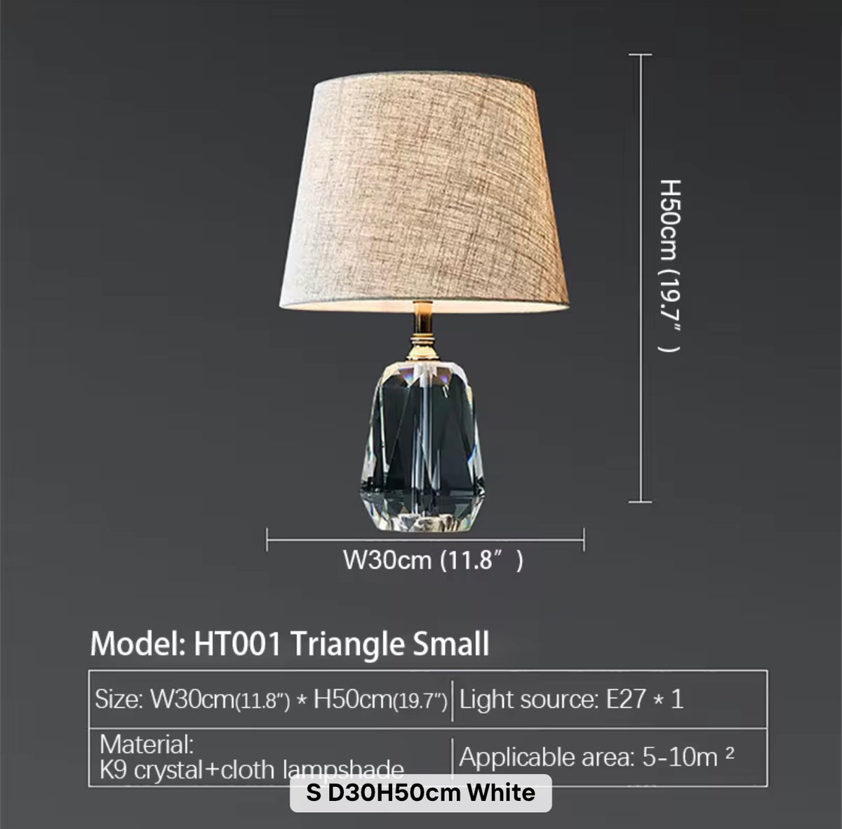 Faceted Crystal Table Lamp