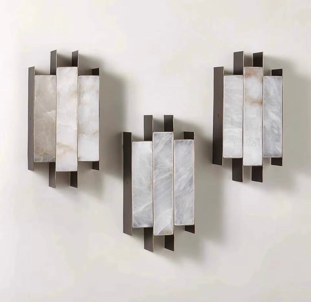 Alessia Architectural Marble Wall Sconce